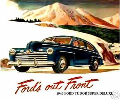 1946 FORD ~ TUDOR SUPER DELUXE~MAGNET  
