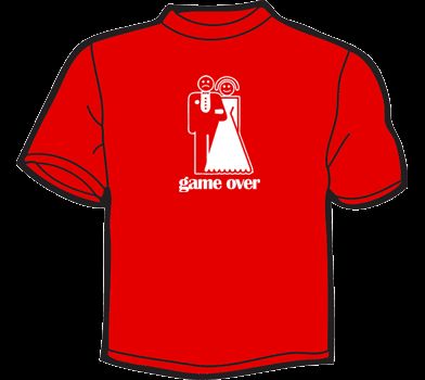 GAME OVER T Shirt WOMENS funny vintage marriage bride  