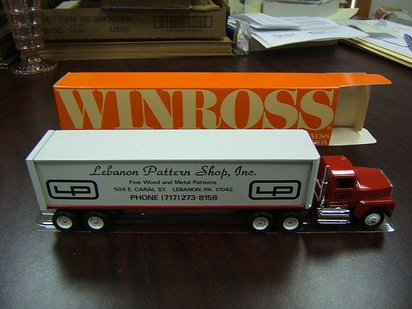 Winross Lebanon PA Pattern Shop Inc tractor trailer MIB  