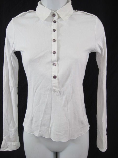 VELVET White Collar Long Sleeve Shirt Top SZ S  