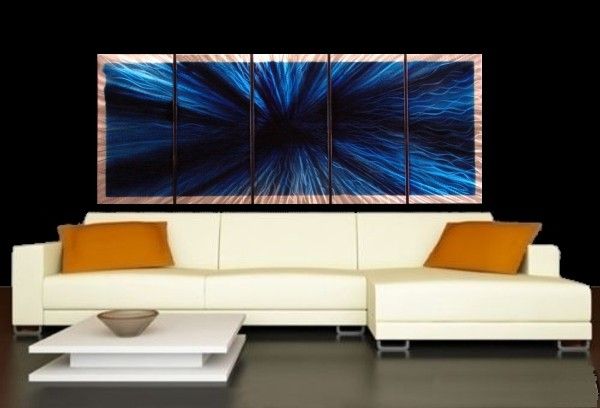 ABSTRACT METAL WALL ART PAINTING STEEL SCULPTURE LARGE  