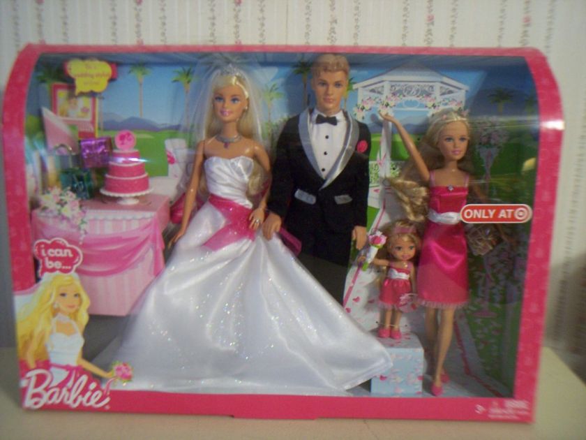   2010 TARGET EXCLUSIVE BARBIE I CAN BE A BRIDE WEDDING PARTY GIFT SET