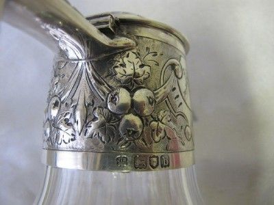 ANTIQUE SILVER CLARET JUG HEATH & MIDDLETON LONDON 1897  