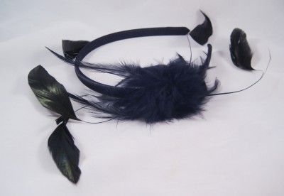 One Wild Looking Brand New Black Feather Headband  
