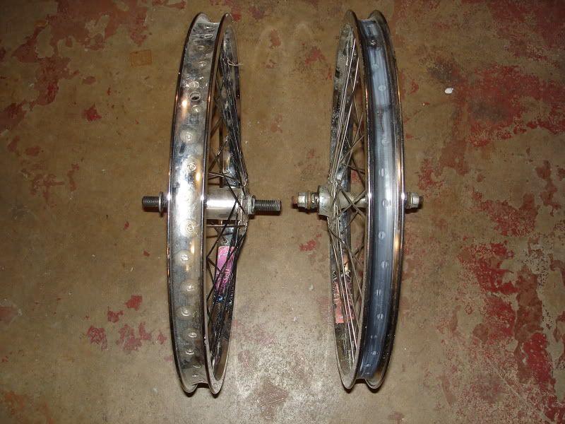 Araya super 7X bmx freestyle wheels wheel set  