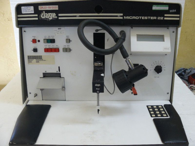 DAGE MICROTESTER 22 WIRE BOND PULL TESTER MODEL MF22  