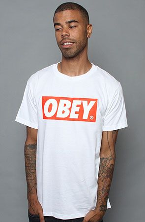 Obey The Obey Bar Logo Standard Issue Basic Tee White  