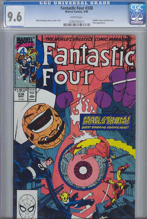 Fantastic Four 338 CGC 9.6 Iron Man  Thor 1990  
