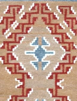 Olivia Brown Classic Style Navajo Rug 20 1/2 x 35 3/8  